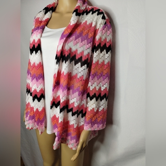 Alfred Dinner women's size xl multi color knit top shirt blouse - Picture 2 of 6